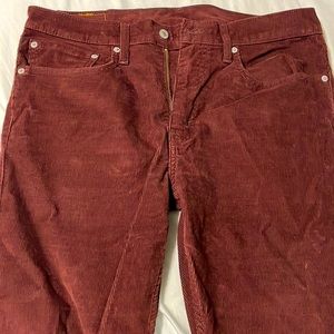 Corduroy jeans, reddish tint, never been worn perfect condition